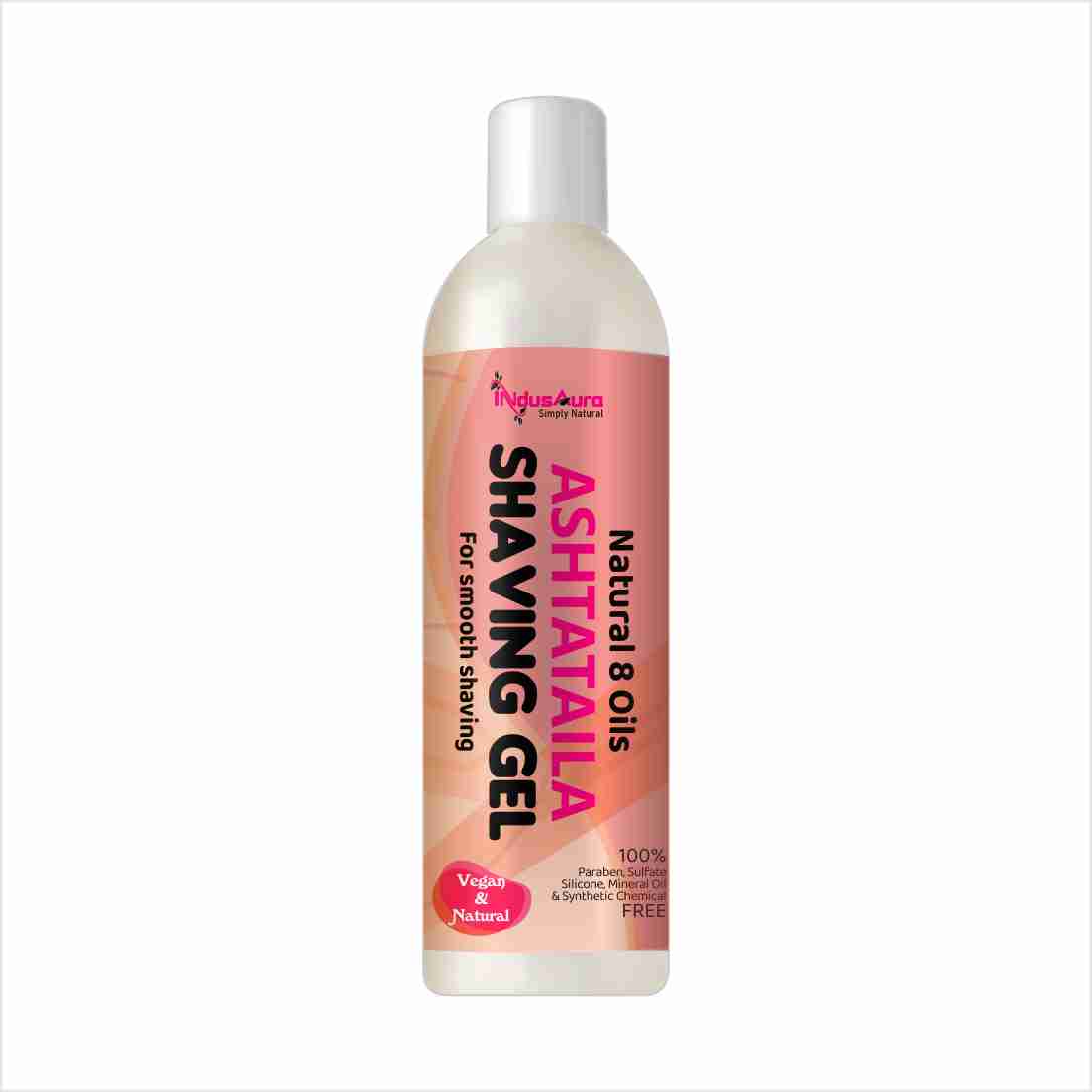 IndusAura Ashtataila Natural Shaving Gel | With Special 8 Natural Oils and Herbs - 200 ml