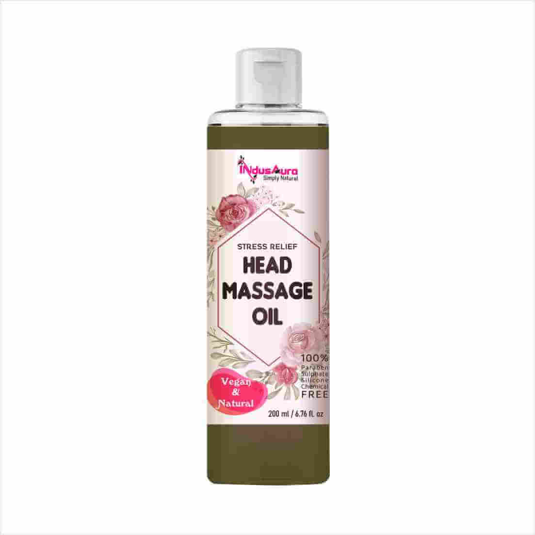IndusAura Ashtataila Stress Relief Head Massage Oil | 8 Natural Oils & Herbs - 200 ml