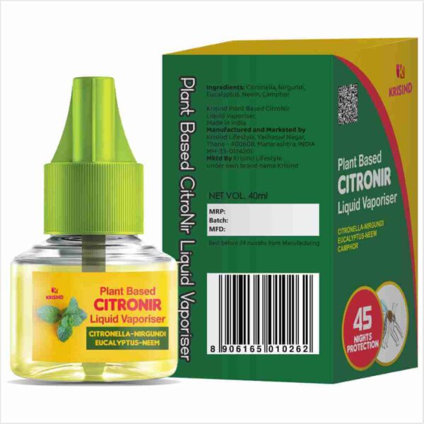 Krisind Plant Based Mosquito Repellent | Citronella, Neem and Camphor | No Chemical - 40 ml - Image 2