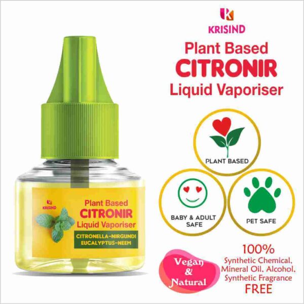 Krisind Plant Based Mosquito Repellent | Citronella, Neem and Camphor | No Chemical - 40 ml - Image 5