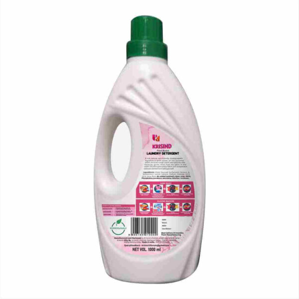 Krisind Plant Based Laundry / Fabric Liquid Detergent | Bucket & Machine Wash - 1 Litre - Image 5