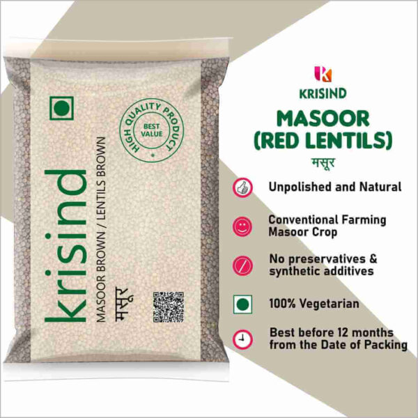 Krisind Masoor Whole | Premium Quality | Unpolished with Natural Goodness - Image 5