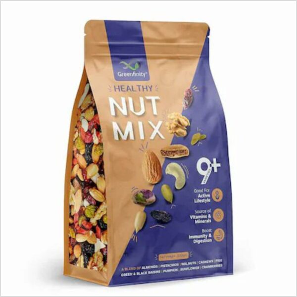 GreenFinity Mix Dry Fruits and Nuts, [Almonds, Walnuts, Cashew, Pumpkin, Cranberry, Black Raisin & Many More] - 1kg