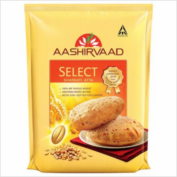 Aashirvaad Select Sharbatti Atta | Atta made from Sharbati Wheat Grains - 5 kg