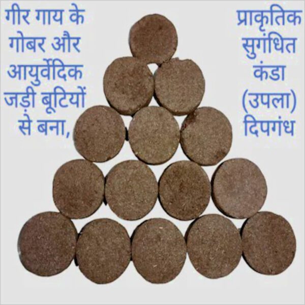 GURUSHRADDHA Gir Cow Dung Cake Herbal With Ayurvedic Aroma Dipgandh(30 Nos)