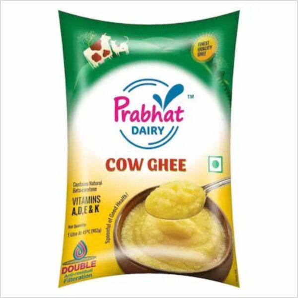 Prabhat Cow Ghee | Simply melt it and spread - 1 Litre (Pouch)