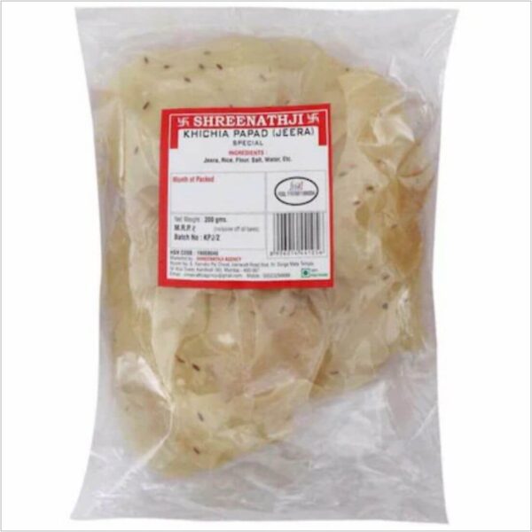 Shreenathji Jeera Khichia Papad | Made from the finest quality ingredients - 200 g