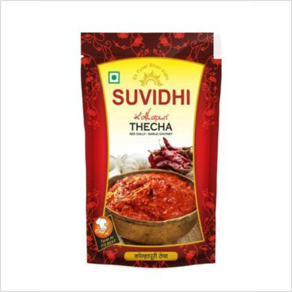 Suvidhi Kolhapuri Thecha | Made from the finest quality ingredients - 100gm (Pack of 12)