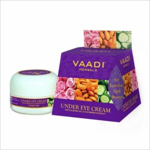 Vaadi Herbals Under Eye Cream | Almond Oil & Cucumber with Pink Rose - 30gm