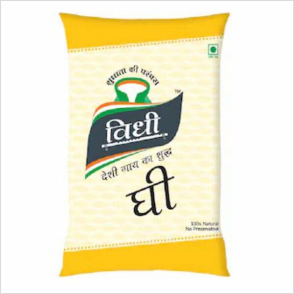 VIDHI Premium Desi Danedar Cow Ghee - 1 Litre Pouch