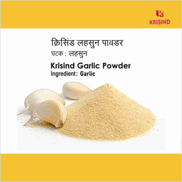 Krisind Dehydrated Garlic Powder| Ready to Use | Instant Garlic Flavour | Additive Free Lehsun Powder - 100g - Image 4