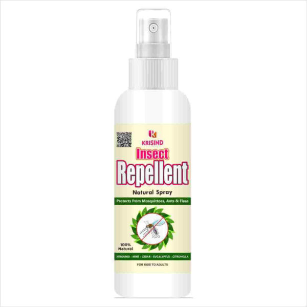 Krisind Natural Insect Repellent Spray | For Adult & Kids | With Camphor, Citronella, Eucalyptus Oil & Lemongrass Oil - 100ml