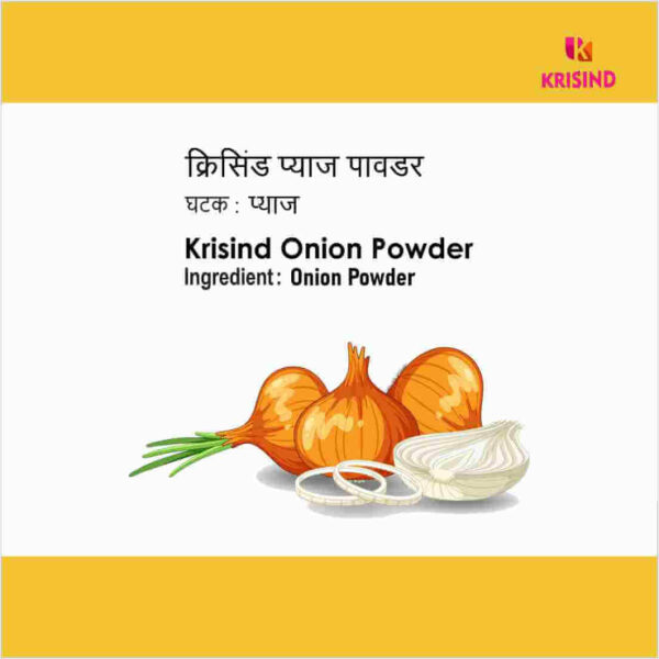 Krisind Onion Powder | Ready to Use | Instant Creamy Onion Flavour | Additive Free Onion Powder - 100g - Image 4