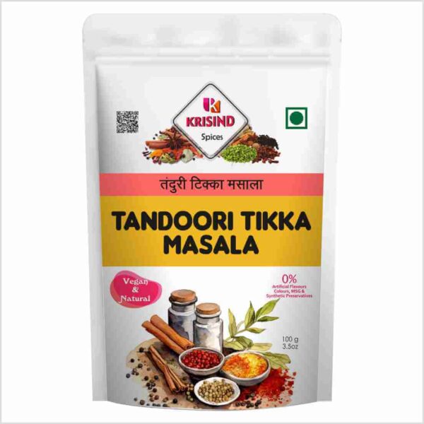 Krisind Tandoori Tikka Masala - Aromatic Flavourful Blend with 100% Natural Ingredients - 100g