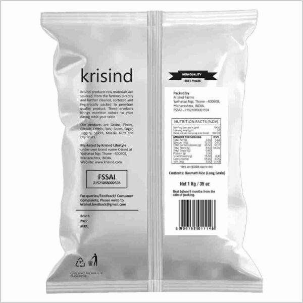 Krisind Select Basmati Long Grain Rice | Premium Quality with Natural Goodness - Image 2