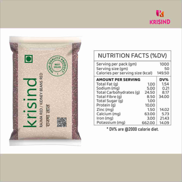 Krisind Select Rajma Red | Premium Quality and Unpolished with Naturl Goodness | 1KG - Image 3