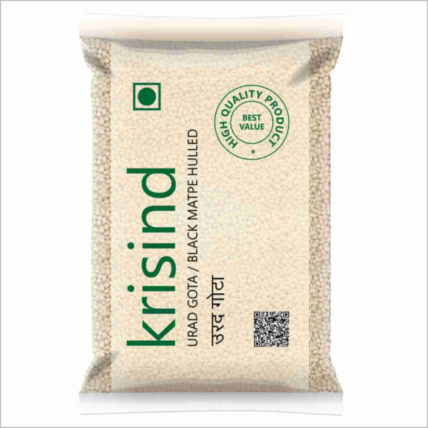 Krisind Select Urad Gota (Black Matpe Hulled) | Premium Quality and Unpolished | 1KG