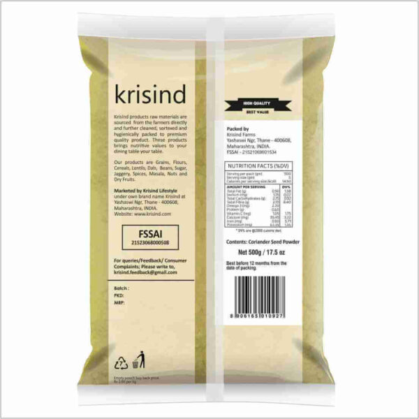 Krisind Select Coriander Powder (Dhaniya Powder) | Premium Quality and Natural Goodness - Image 2