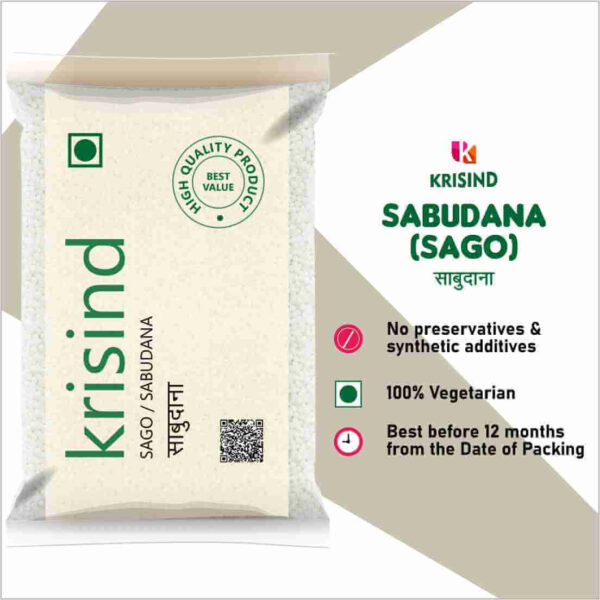 Krisind Select Sabudana (Sago) | Premium Quality with Natural Goodness | 1KG - Image 5