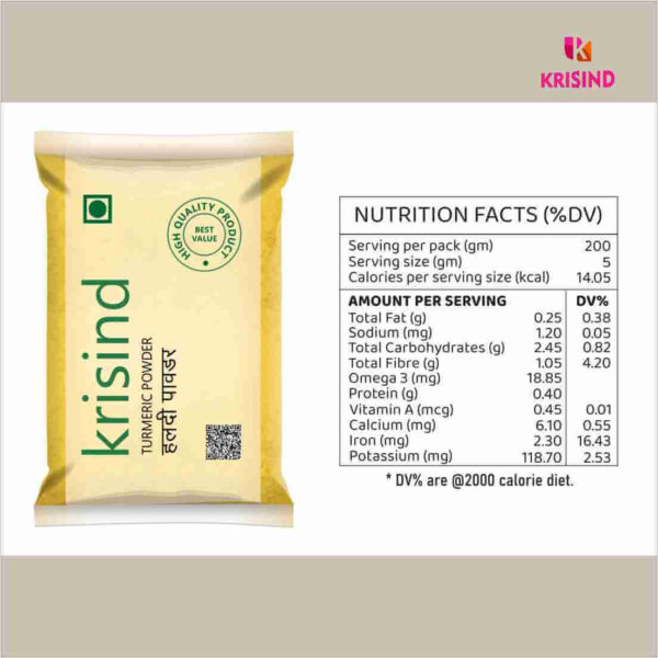 Krisind Select Turmeric Powder (Haldi Powder) | Premium Quality and Natural Goodness - Image 3