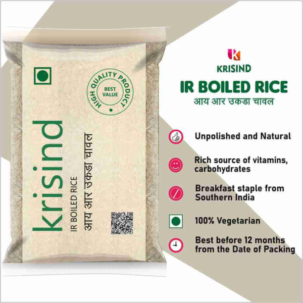 Krisind Select IR Boiled Rice | Premium Quality - Unpolished with Natural Goodness | 1KG - Image 5