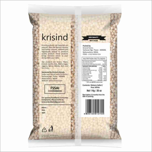 Krisind Select Vatana White | Premium Quality and Unpolished with Natural Goodness | 1KG - Image 2