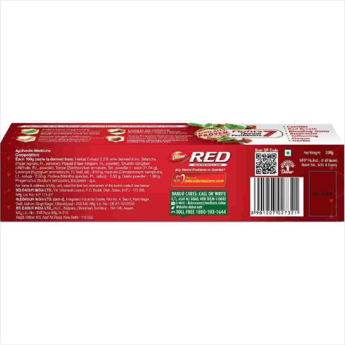 Dabur Red Toothpaste | Fluoride Free | Power of 13 Potent Ayurvedic Herbs - Image 2