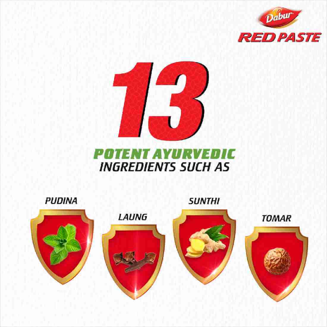 Dabur Red Toothpaste | Fluoride Free | Power of 13 Potent Ayurvedic Herbs - Image 3