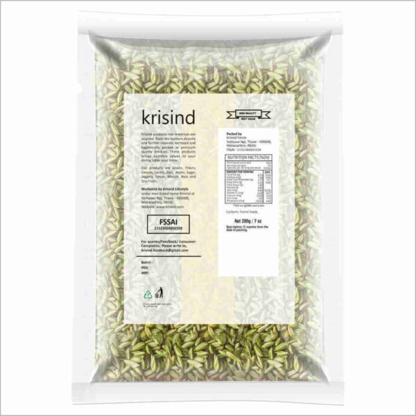 Krisind Select Fennel Seeds | Sabut Badishep (Saunf) | Premium Quality - Image 2