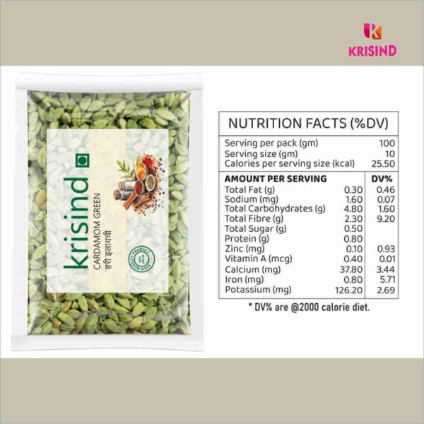 Krisind Select Green Cardamom | Hari Elaichi | Premium Quality - Image 3