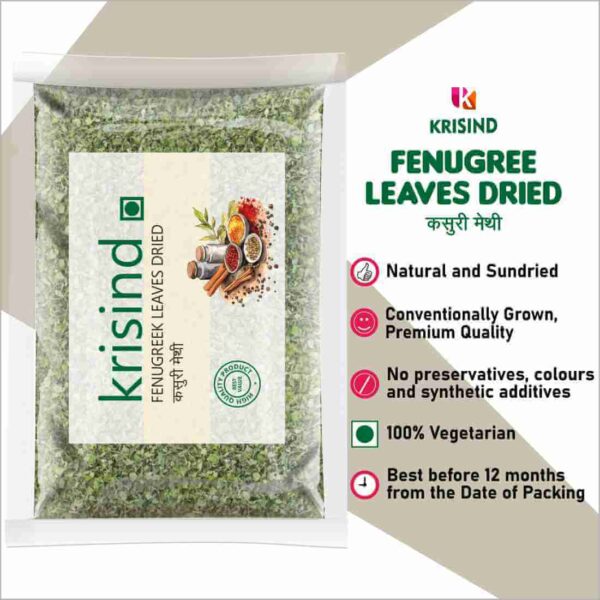 Krisind Select Dried Fenugreek Leaves| Kasuri Methi | Premium Quality - Image 5