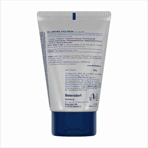 Nivea Men Oil Control Face Wash | 100 gms - Image 2