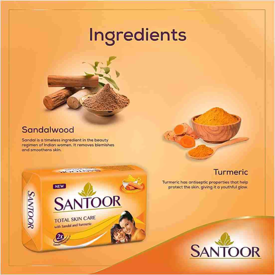Santoor Sandal & Turmeric Soap - Image 4