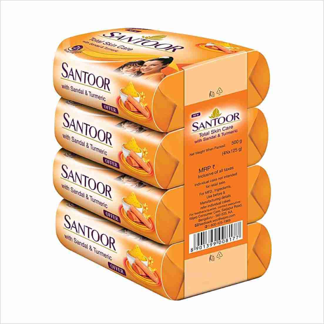 Santoor Sandal & Turmeric Soap - Image 3