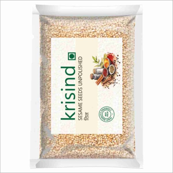 Krisind Select Unpolished Sesame Seeds | TIL White (Safed) | Premium Quality