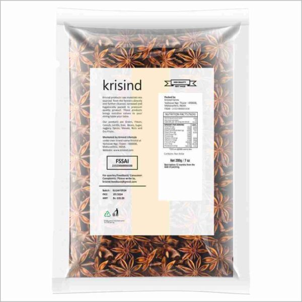 Krisind Select Star Anise| Chakra Phool - Badiyan | Premium Quality - Image 2