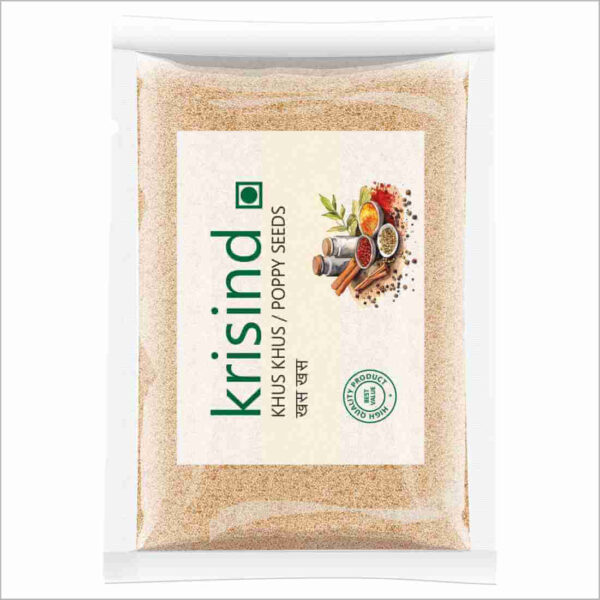 Krisind Select Unpolished Khus Khus Seeds | Khas Khas White (Safed) | Premium Quality