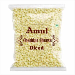 Amul Mozzarella Diced Pizza Cheese | Mozzarella and Cheddar Cheese Blend