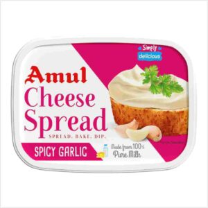 Amul Cheese Spread Spicy Garlic Flavor : 200G | Smooth and Creamy