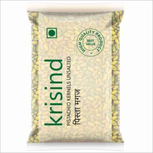 Krisind Select Pistachio Whole without Shell | Pista Whole and Clean | Plant Based Protein
