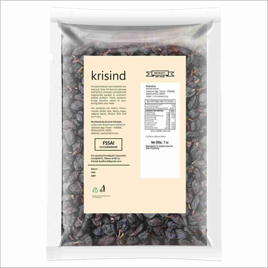 Krisind Select Raisins Black | Premium Quality - Image 2