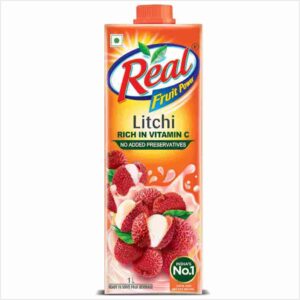Real Litchi Fruit Juice -1L | Rich in Vitamin C | No Added Preservatives, No Artificial Colors & Flavours
