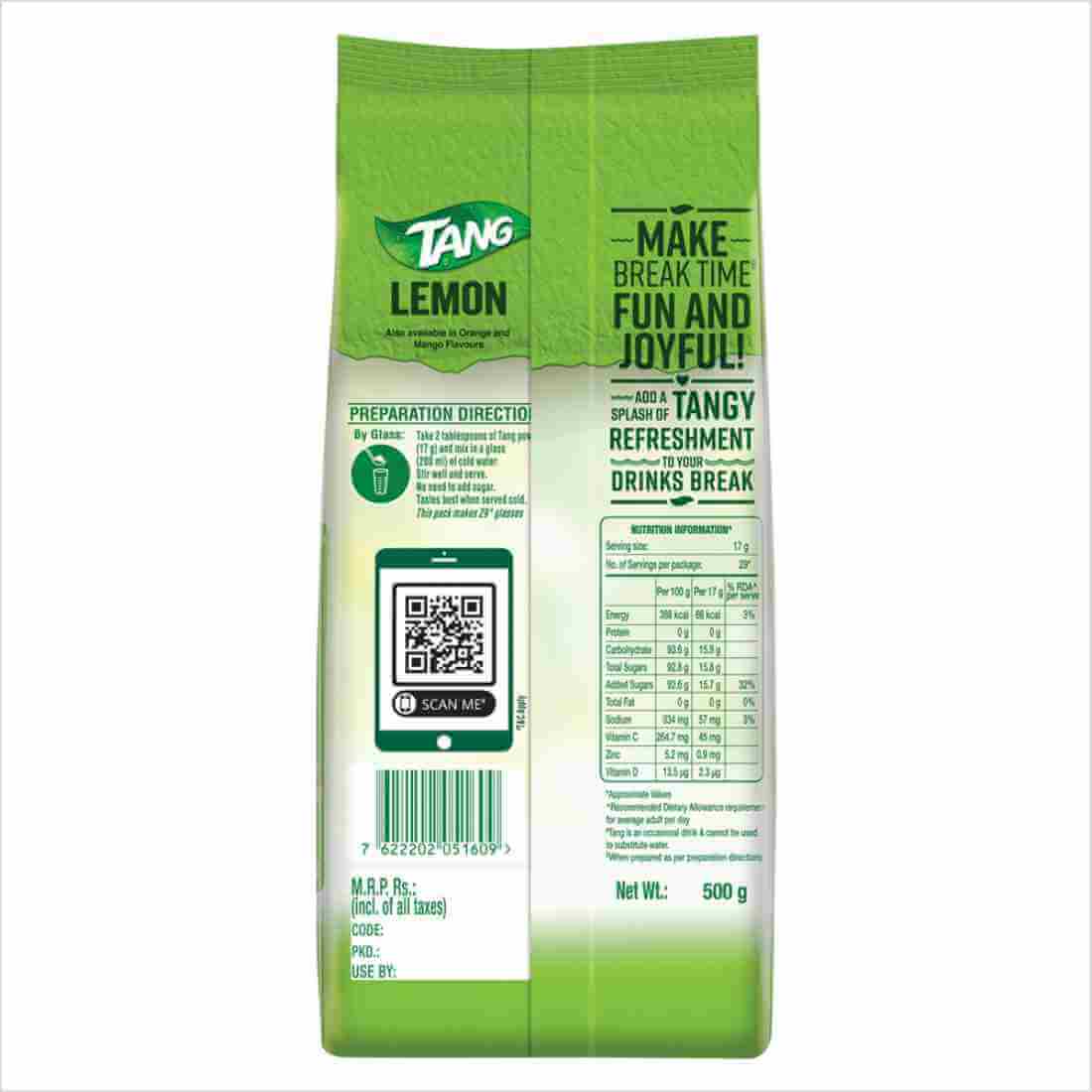 Tang Instant Drink Mix - Orange, Mango, Lemon Flavor | 500g - Image 3
