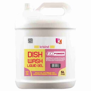 Krisind Dishwashing Liquid Gel 5L | Concentrated Formula, Tough on Grease & Oil Stains | Rich Foam Formula, Gentle on Hand