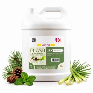 Krisind PLASO™ Natural Floor Cleaner Liquid 5L | Kids & Pet Safe | Lemongrass Floor Cleaner | Non Toxic | No Sulfates, Phosphates, Petrochemicals